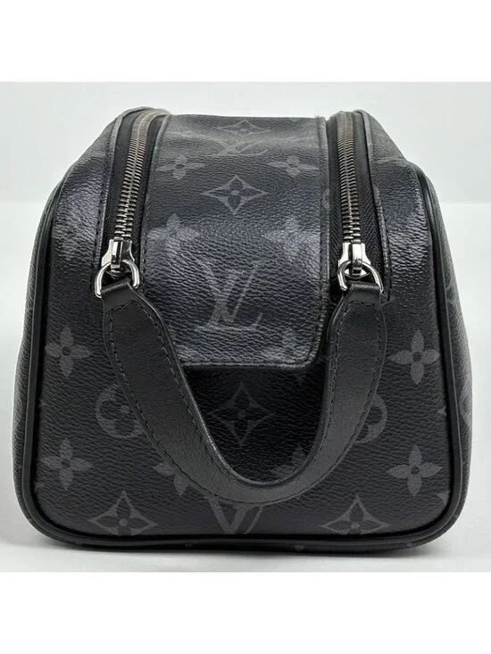 Louis Vuitton Dop Kit Pouch Travel Bag Second Damier Graphite Black - Picture 7 of 10